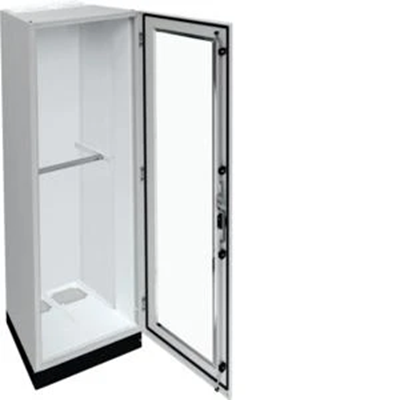 UNIVERS Centralino da pavimento IP55/II 550x1800x400 con zoccolo 100mm, porta trasparente