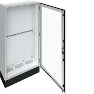 UNIVERS Cuadro de distribución de suelo IP55/II 800x1800x275 con zócalo de 200mm, puerta transparente