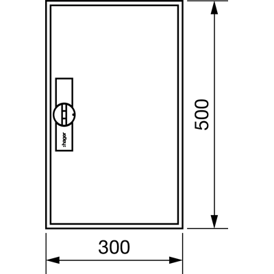 UNIVERS Distribution box FW empty IP44/II 500x300x160mm