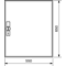 UNIVERS Distribution box FW empty IP44/II 650x550x160mm