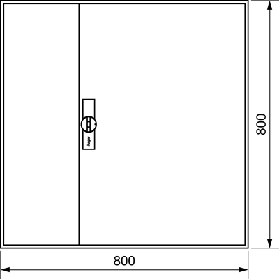 UNIVERS Distribution box FW empty IP44/II 800x800x160mm