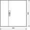 UNIVERS Distribution box FW empty IP44/II 800x800x160mm