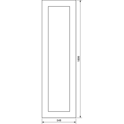 UNIVERS Drzwi lewe transparentne IP54 1900x550mm