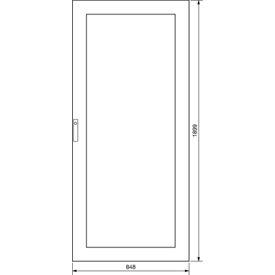 UNIVERS Drzwi prawe transparentne IP54/II 1900x850mm