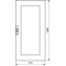 UNIVERS Drzwi transparentne IP44 1100x550mm