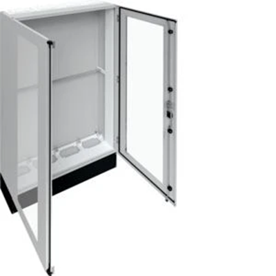 UNIVERS Floor-standing switchgear IP55/I 1050x1800x275 with 200mm base, transparent door