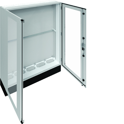 UNIVERS Floor-standing switchgear IP55/I 1300x1800x275 with 200mm base, transparent door
