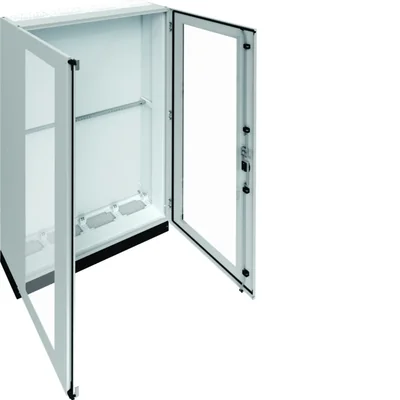 UNIVERS Floor-standing switchgear IP55/II 1050x1800x275 with 100mm base, transparent door
