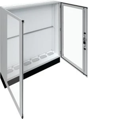 UNIVERS Floor-standing switchgear IP55/II 1550x1800x275 with 200mm base, transparent door