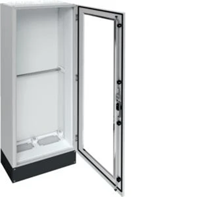 UNIVERS Floor-standing switchgear IP55/II 550x1800x275 with 200mm base, transparent door