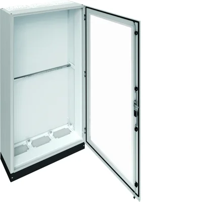 UNIVERS Floor-standing switchgear IP55/II 800x1800x275 with 100mm base, transparent door