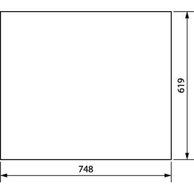 UNIVERS Left door for IP44 enclosure 619x748mm