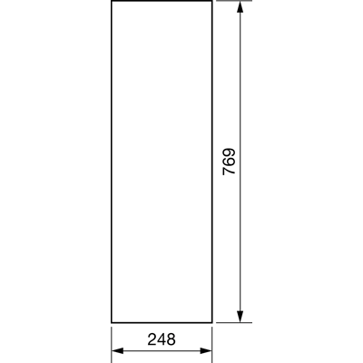 UNIVERS Left door for IP44 enclosure 769x248mm