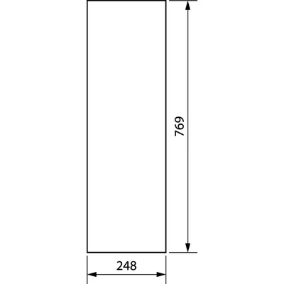 UNIVERS Left door for IP44 enclosure 769x248mm