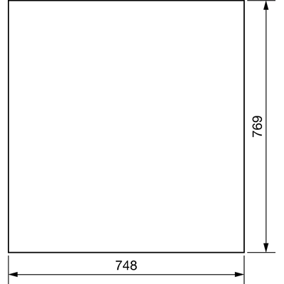 UNIVERS Left door for IP44 enclosure 769x748mm