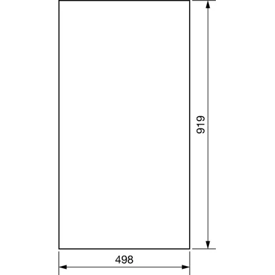 UNIVERS Left door for IP44 enclosure 919x498mm