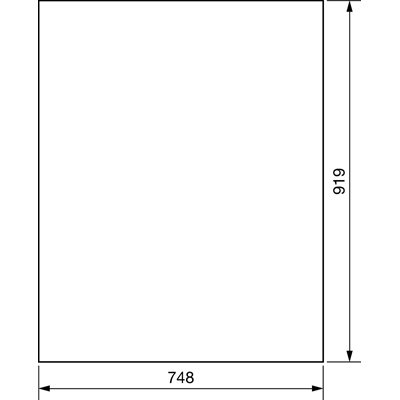 UNIVERS Left door for IP44 enclosure 919x748mm