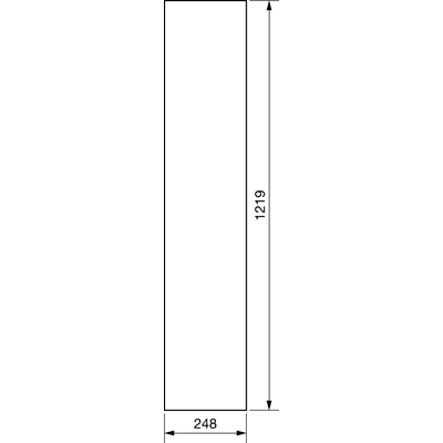 UNIVERS Left door for IP54 enclosure 1219x248mm