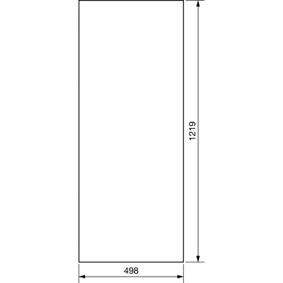 UNIVERS Left door for IP54 enclosure 1219x498mm