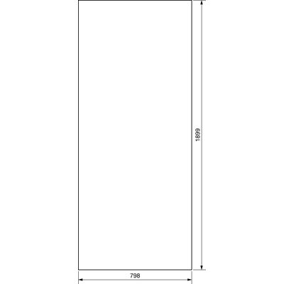 UNIVERS Left solid door IP54 1900x800mm