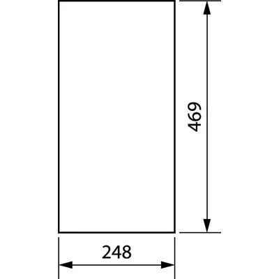 UNIVERS Levé dveře pro pouzdro IP44 469x248mm
