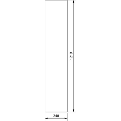 UNIVERS Levé dveře pro pouzdro IP54 1219x248mm