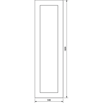 UNIVERS Linke transparente Tür IP54 1900x550mm