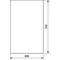 UNIVERS Linke Tür für IP44-Gehäuse 769 x 498 mm