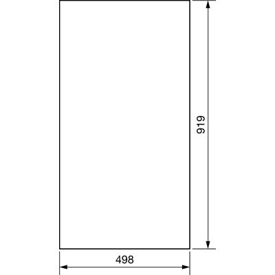 UNIVERS Linke Tür für IP44-Gehäuse 919 x 498 mm