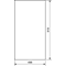 UNIVERS Linke Tür für IP44-Gehäuse 919 x 498 mm