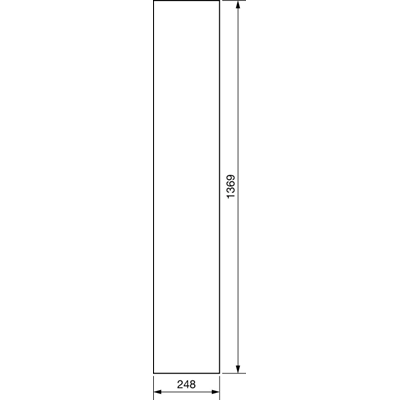 UNIVERS Linke Tür für IP54-Gehäuse 1369 x 248 mm