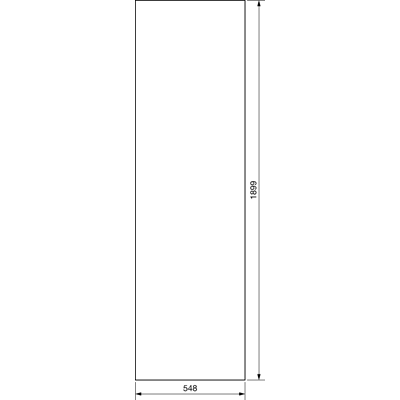 UNIVERS Linke Volltür IP54/II 1900x550mm