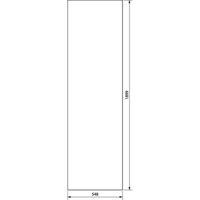 UNIVERS Linke Volltür IP54/II 1900x550mm