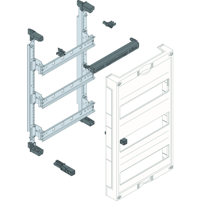 UNIVERS N Bloc pour travées de comptage pour installation en série avec bornes PE/N 450x250mm