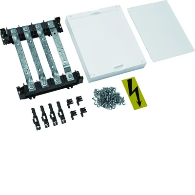 UNIVERS N Blocco con guide Cu 4P 25x6mm 4x400A 300x250mm