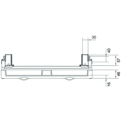UNIVERS N blocco per apparecchi modulari montati in orizzontale 6x12PLE