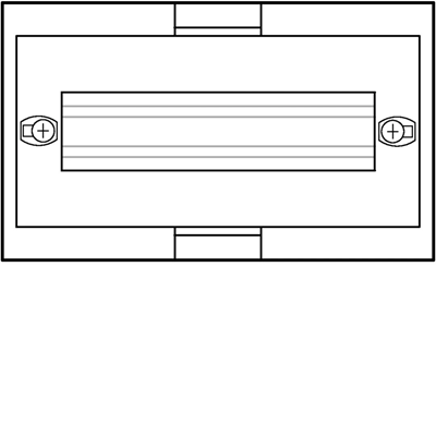 UNIVERS N blocco per dispositivi ad installazione modulare. pos. dai canali al cablaggio 1x10PLE 150x250mm