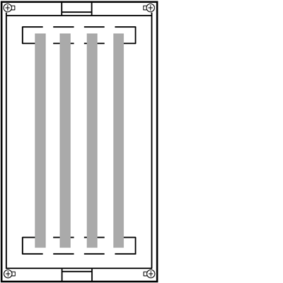 UNIVERS N blocco per sbarre. verticale. 50mm con 4 guide UM30A4 450x250mm