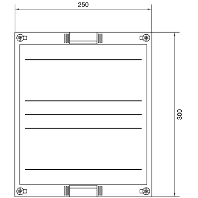 UNIVERS N blocco vuoto 300x250mm