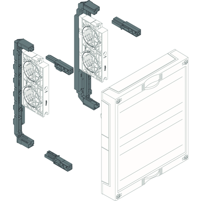 UNIVERS N Block for 2 Cu PE/N busbars 300x250mm