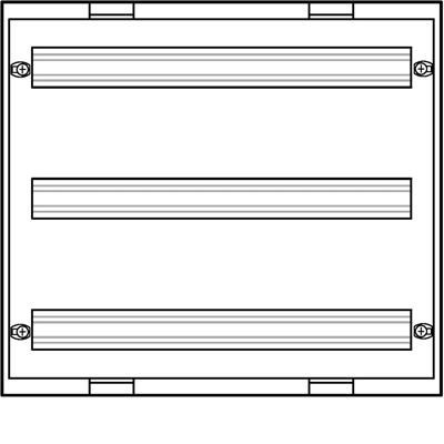 UNIVERS N block for 3x24PLE horizontally mounted modular devices