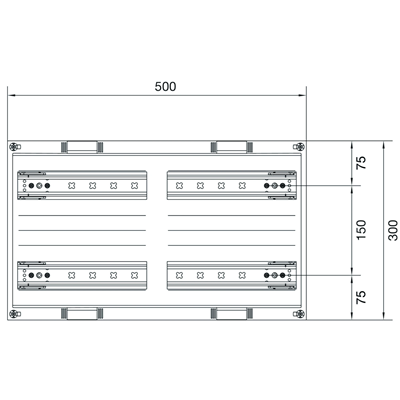 UNIVERS N block for 4x12PLE horizontally mounted modular cameras