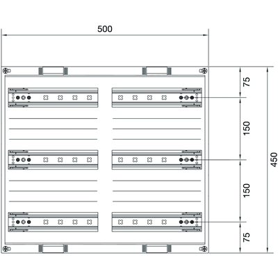 UNIVERS N block for 6x12PLE horizontally mounted modular cameras