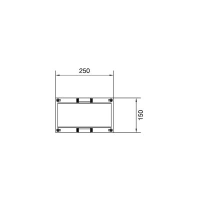 UNIVERS N block for busbars pos. 12/20/30x5/10mm 60mm 1 pole 150x250mm