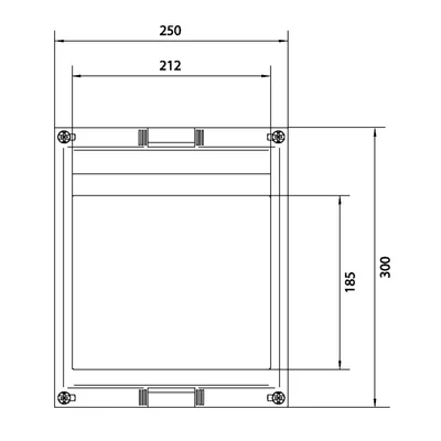 UNIVERS N block for busbars pos. 60mm 4-pole 2xNH00 300x250mm
