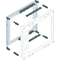 UNIVERS N block for busbars vertical. 100mm 3-pole 7xNH00 rail