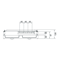 UNIVERS N block for busbars vertical. 100mm 3-pole 7xNH00 rail