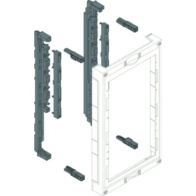 UNIVERS N Block for horizontal busbars 60mm 3P 3xNH00 linear 450x250 bottom outlets