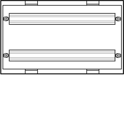 UNIVERS N block for horizontally mounted modular devices 2x24PLE 300x500mm