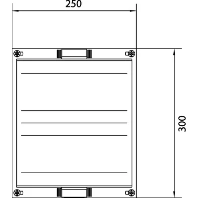 UNIVERS N-Block für horizontale Klemmenblöcke 300 x 250 mm